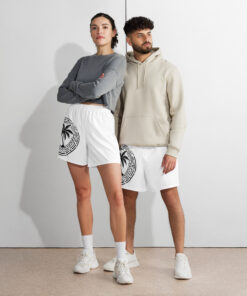 Unisex Athletic Shorts (Long, White)