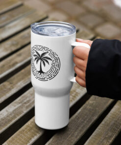 Travel mug with a handle