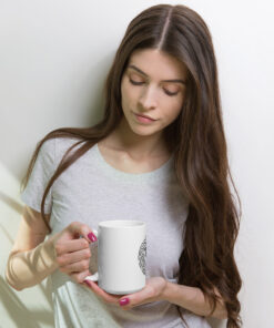 White glossy mug